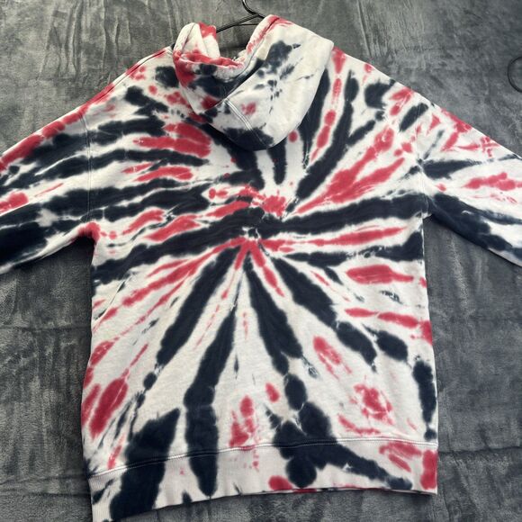 Kansas City Chiefs Tie Dye Sweatshirt Hoodie Red Black White NFL Football Mens M - Picture 3 of 12